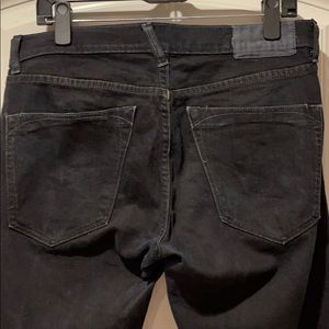 🎭 Vintage LOOMSTATE black straight leg denim 32x30 🎭